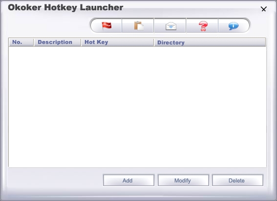 Okoker hotkey Launcher Screenshot