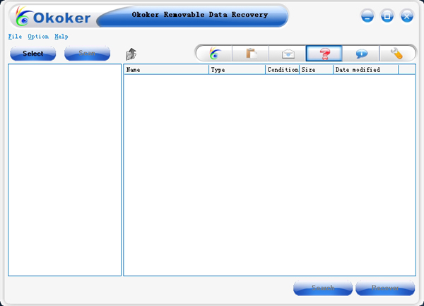 Okoker Removable Data Recovery Screenshot