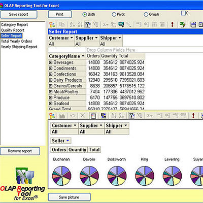 OLAP Reporting Tool for Excel Screenshot