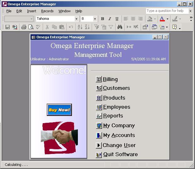 Omega Enterprise Manager Screenshot