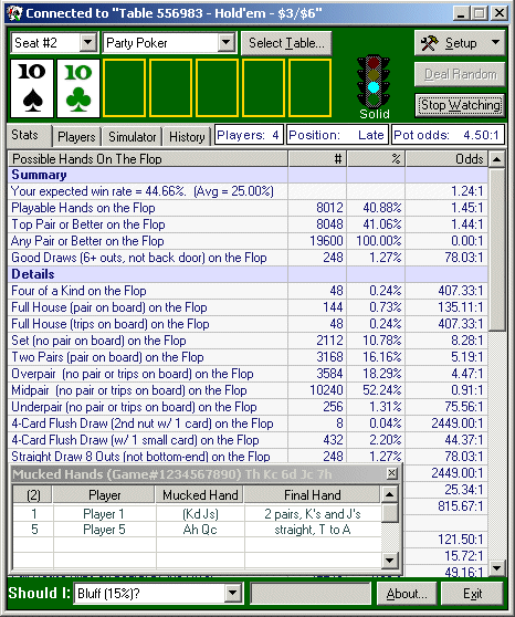 Online Poker Inspector Screenshot