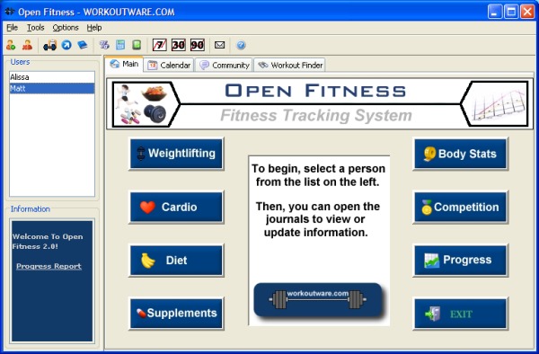 Open Fitness Screenshot