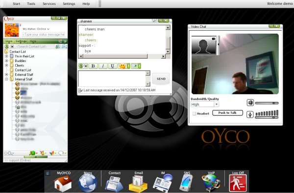 OYCO Instant Messenger and VoIP Dialer Screenshot