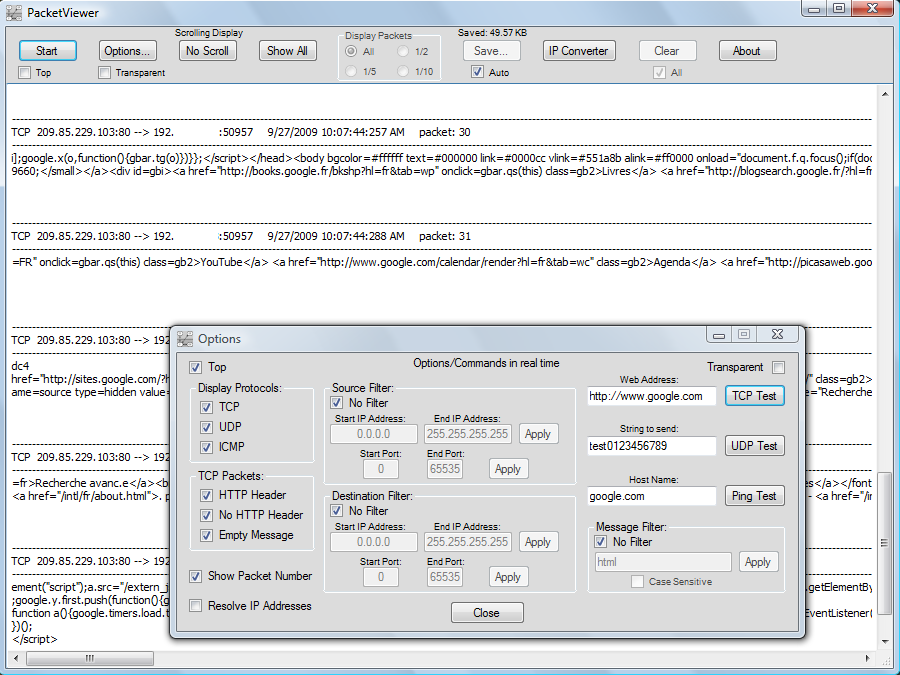 PacketViewer Screenshot
