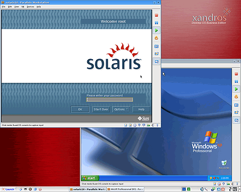 Parallels Workstation for Linux Screenshot