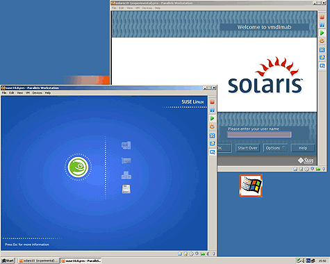 Parallels Workstation for Windows Screenshot