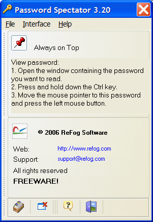 Password Spectator Screenshot