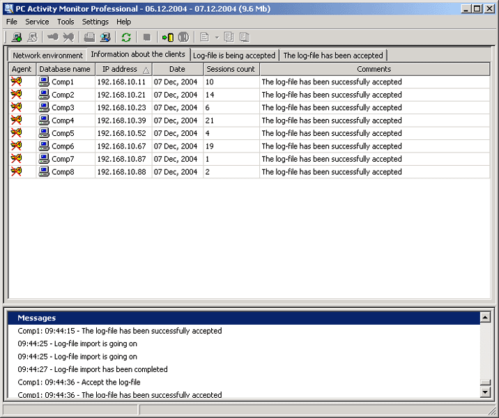 PC Activity Monitor Professional (PC Acme Professional) Screenshot