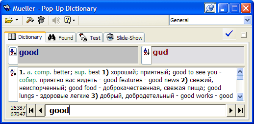 Pop-Up Dictionary Screenshot