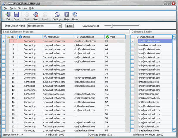 Power Email Collector Screenshot