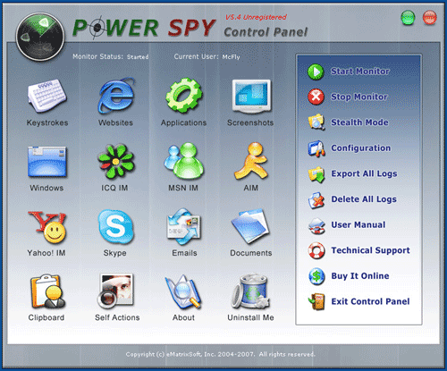 Power Spy 2007 Screenshot