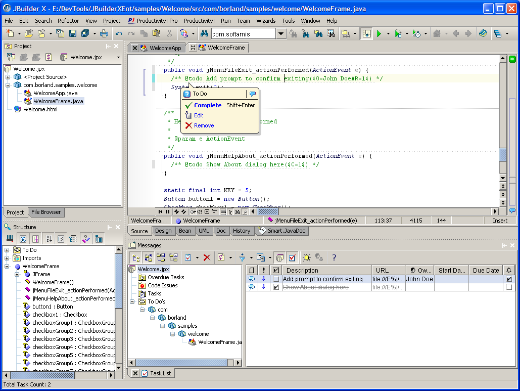 Productivity! Professional for JBuilder Screenshot