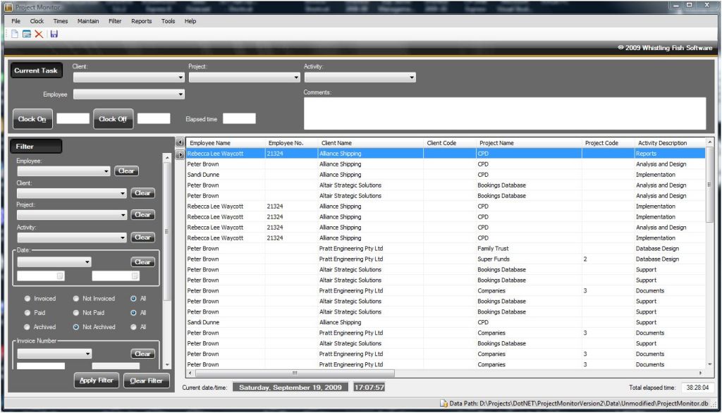 Project Monitor Screenshot
