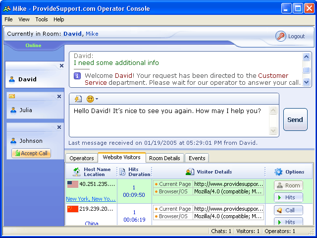 ProvideSupport: Live Chat for Website Screenshot