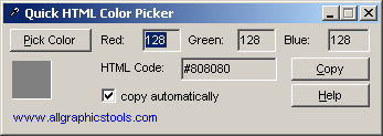 Quick HTML Color Picker Screenshot