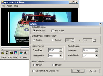 Quick MPEG Splitter Screenshot
