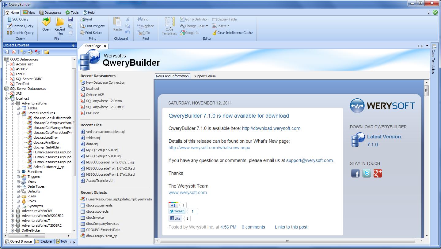 QweryBuilder Screenshot