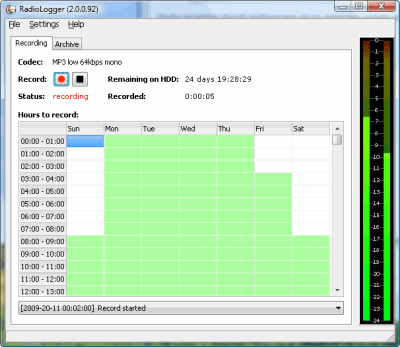 RadioLogger Screenshot