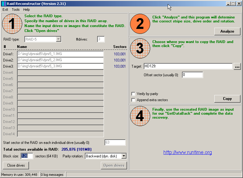 RAID Reconstructor Screenshot