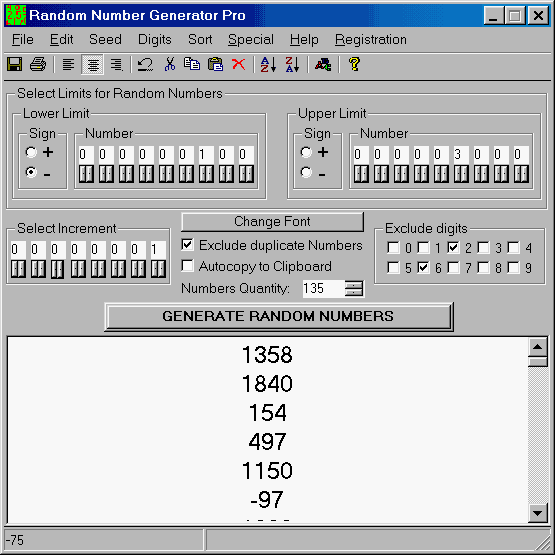 Random Number Generator Pro Screenshot