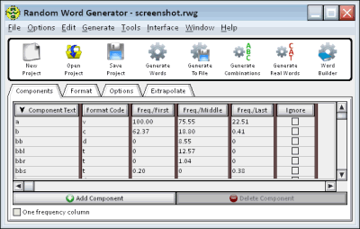 Random Word Generator Screenshot