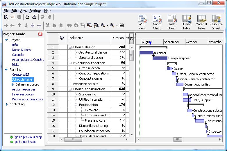 RationalPlan Project Management Software Screenshot