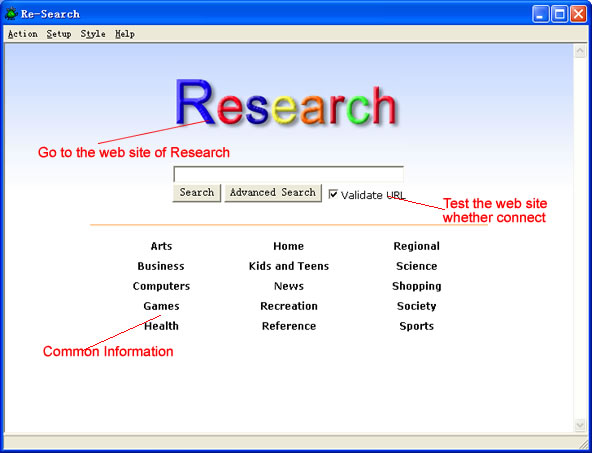 Re-Search Screenshot