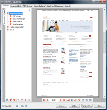 ReaSoft PDF Printer Standard Screenshot
