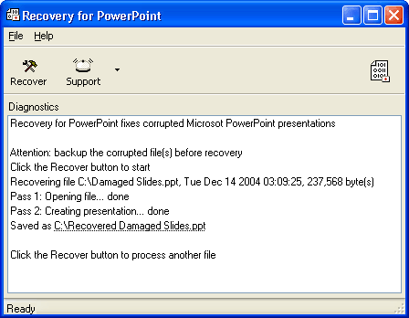 Recovery for PowerPoint Screenshot