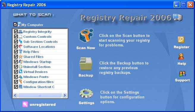 Registry Repair 2006 Screenshot