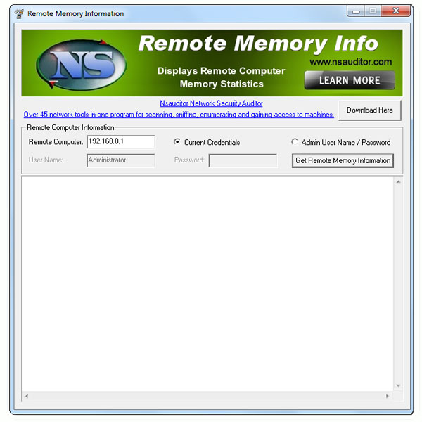 RemoteMemoryInfo Screenshot