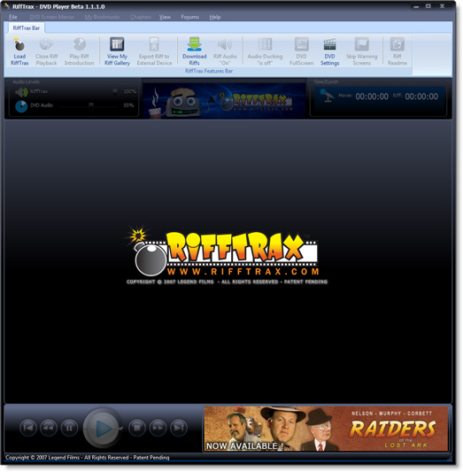 RiffTrax DVD Player Screenshot