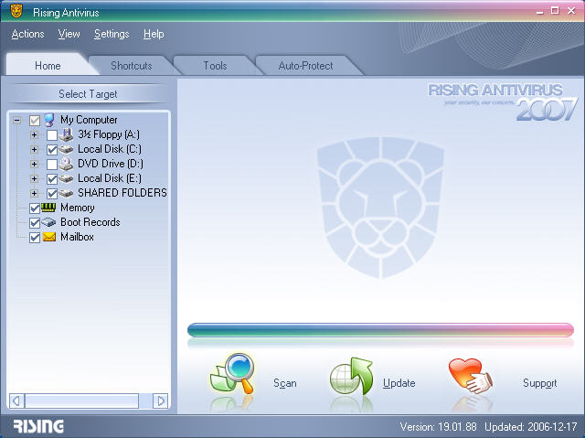 Rising Antivirus 2007 Screenshot