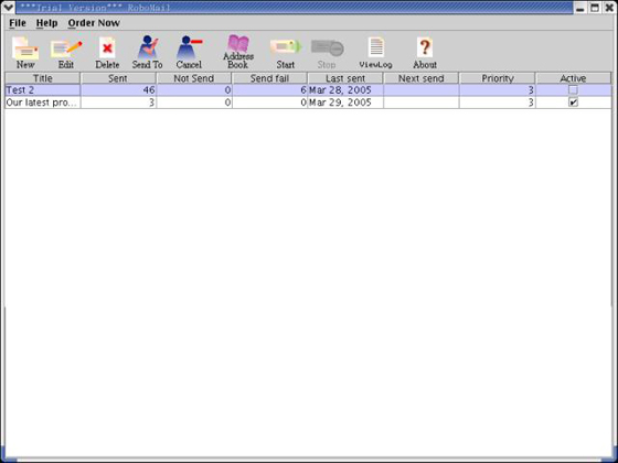 RoboMail Mass Mail Software Screenshot