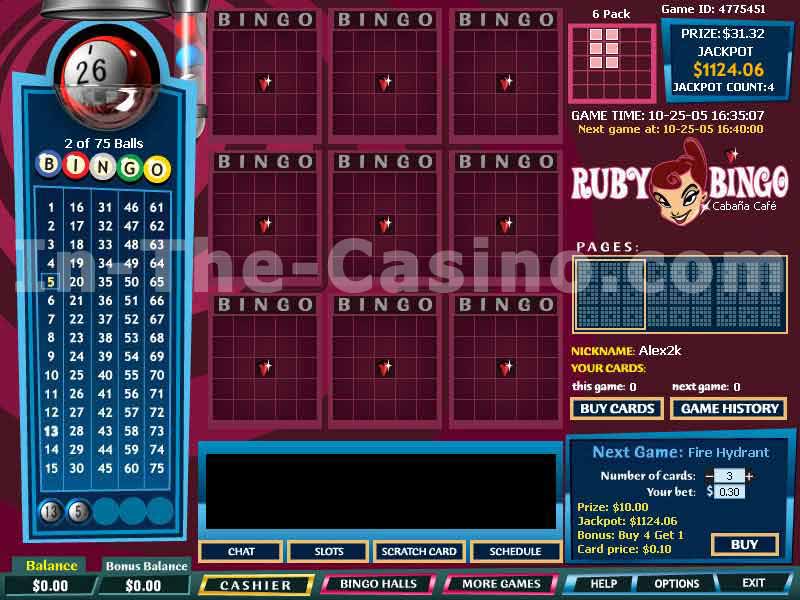 Ruby Bingo Screenshot