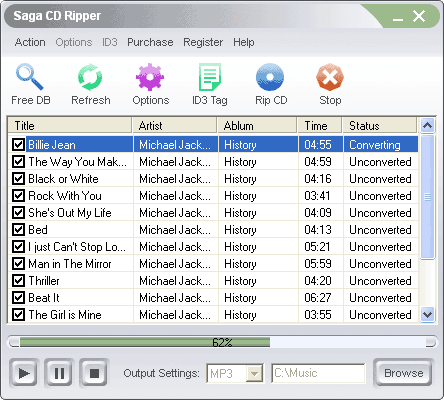 Saga CD Ripper Screenshot