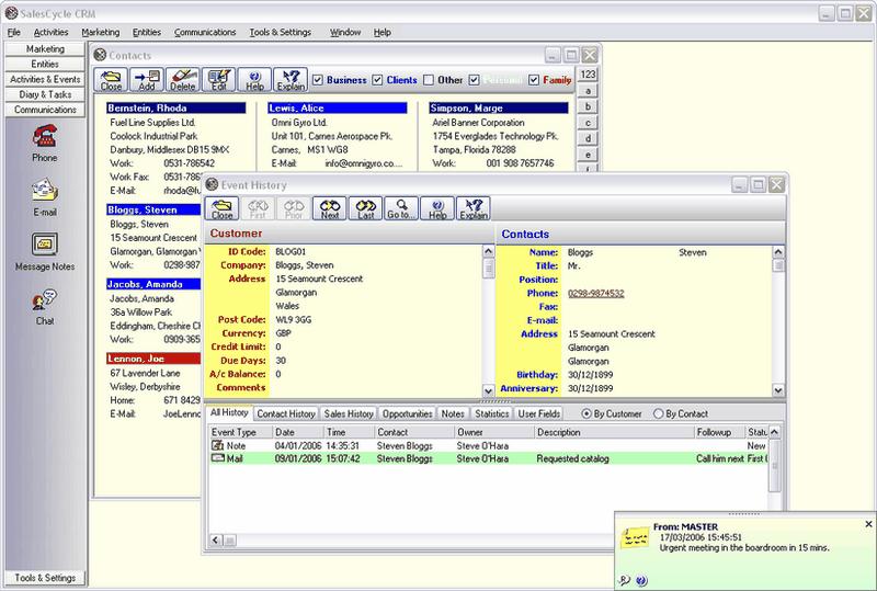 SalesCycle CRM Screenshot