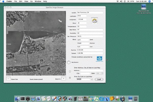 Satellite Image Browser Screenshot