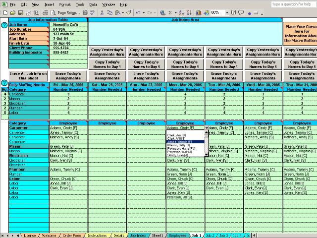 Schedule Crew Assignments for 100 People Screenshot