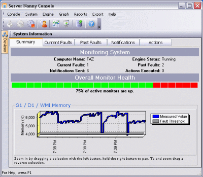Server Nanny Network Monitor Screenshot