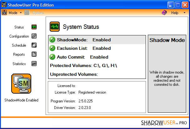 ShadowUser Screenshot