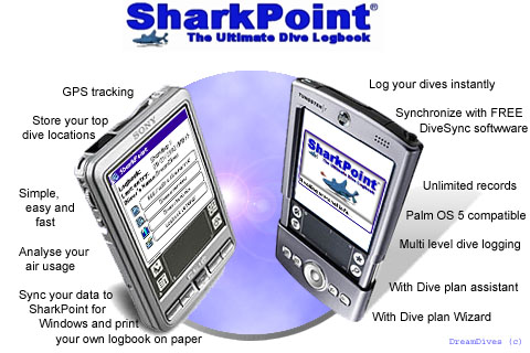 SharkPoint for Palm, the scuba dive log Screenshot