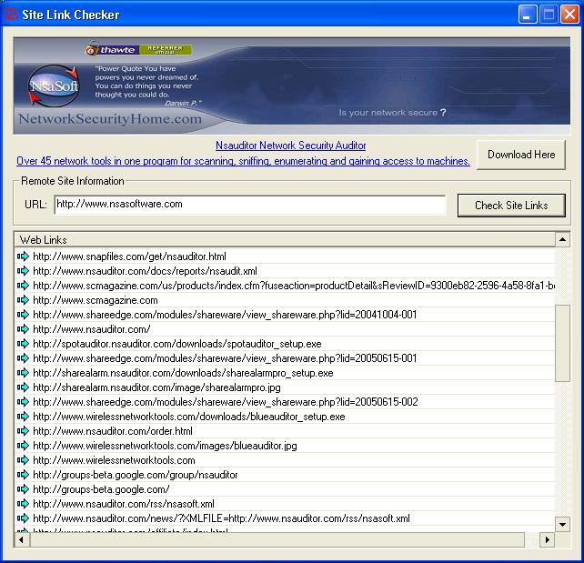 SiteLinkChecker Screenshot