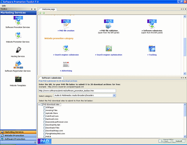 Software Promotion Toolkit Screenshot