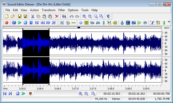 Sound Editor Deluxe 2008 Screenshot