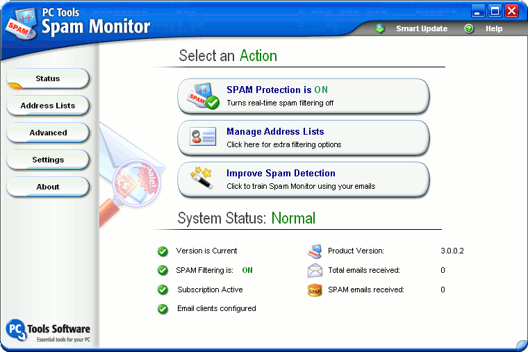Spam Monitor Screenshot