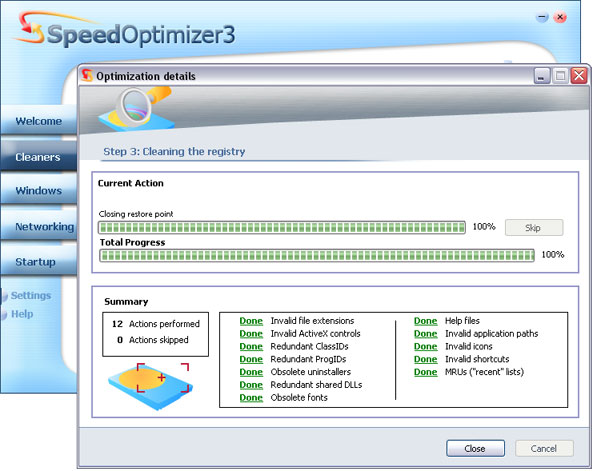SpeedOptimizer Screenshot