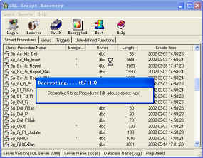 SQL Script Recovery Screenshot
