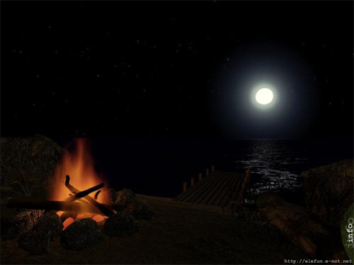 SS Midnight Fire - Animated Desktop Screensaver Screenshot