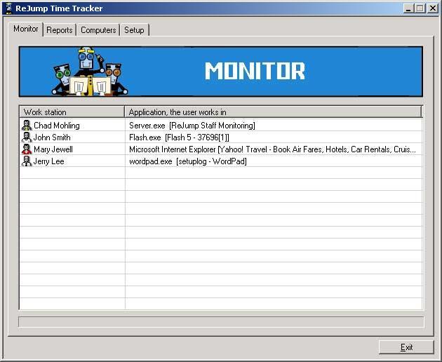 Staff Monitoring Screenshot